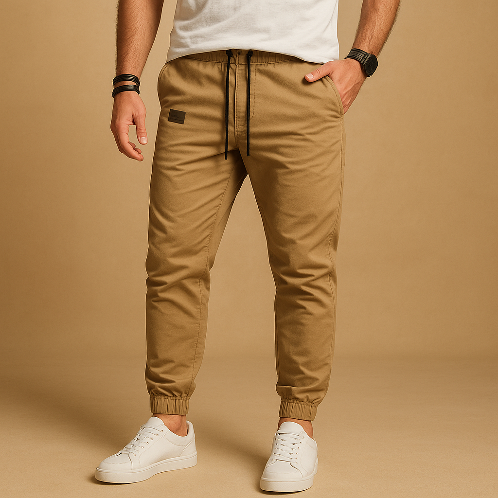 Cargo broek voor heren met meerdere zijzakken, beschikbaar in zwart, grijs, beige en groen – ideaal voor dagelijks gebruik en outdoor activiteiten