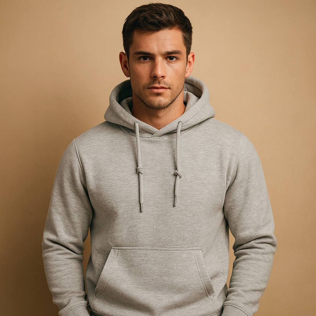 Casual heren hoodie met capuchon en kangoeroezak, zachte stof en comfortabele pasvorm. Perfect voor dagelijks gebruik en sportieve looks.