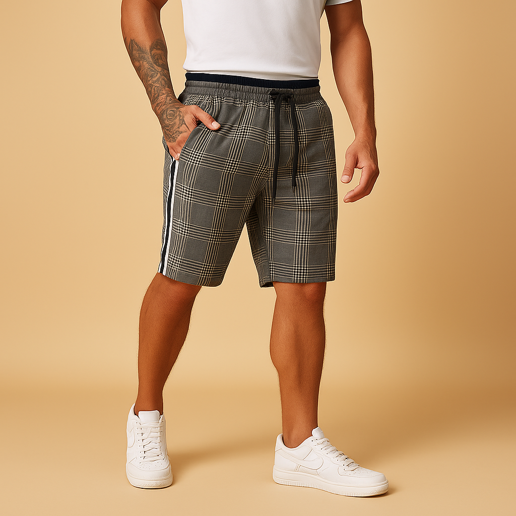 Casual short voor heren met elastische tailleband, moderne fit en comfortabele stof, ideaal voor vrije tijd en zomerse dagen.