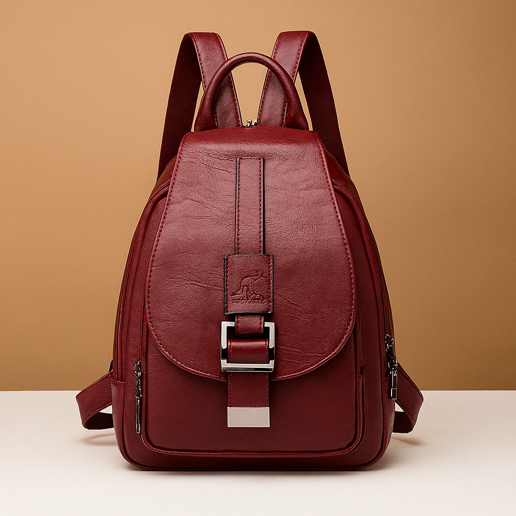 Elegante dames rugzak met minimalistisch design en stevig model, ideaal voor dagelijks gebruik, werk en reizen.