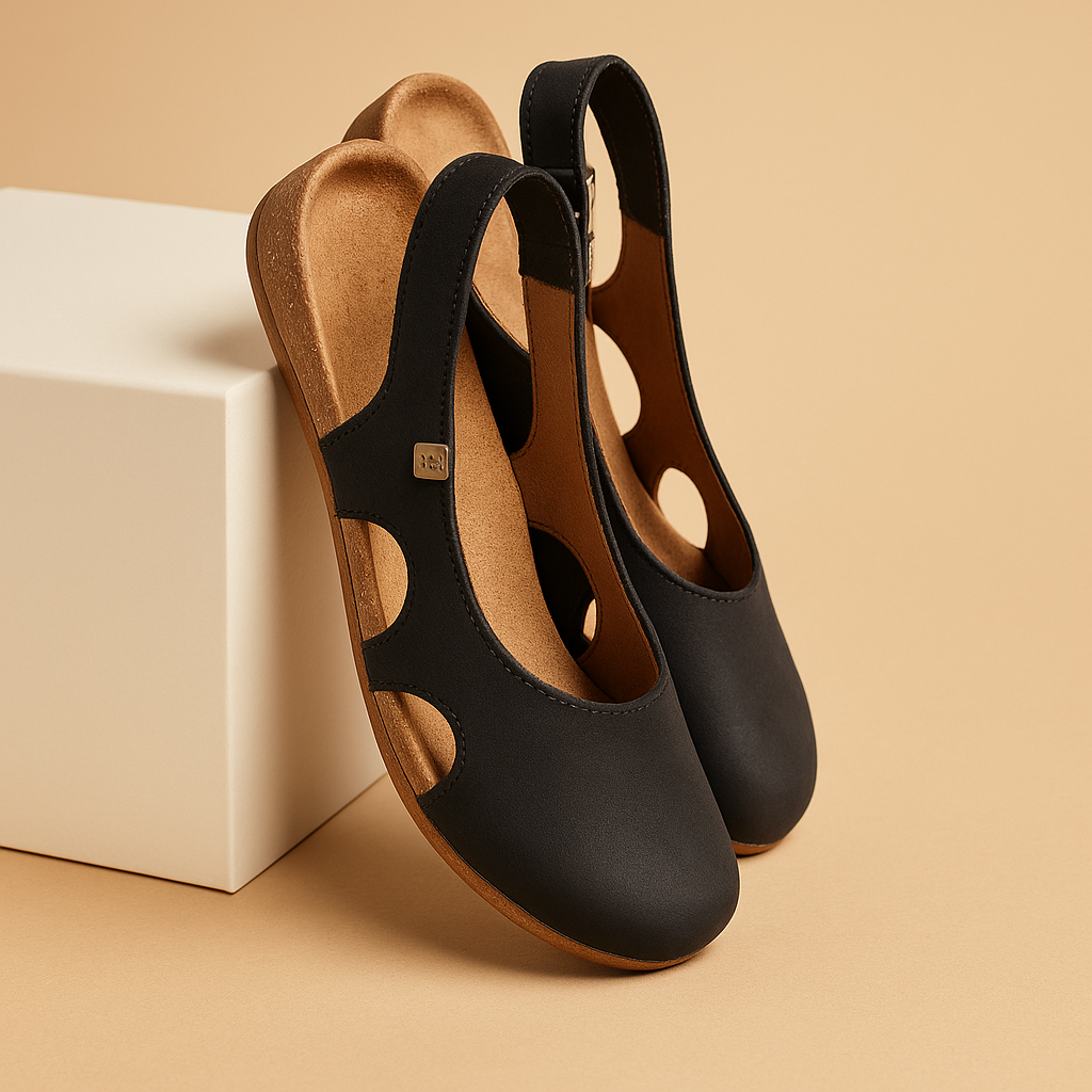 Gesloten damessandalen met zacht voetbed en stabiele pasvorm, ideaal voor dagelijks gebruik en langdurig comfort.