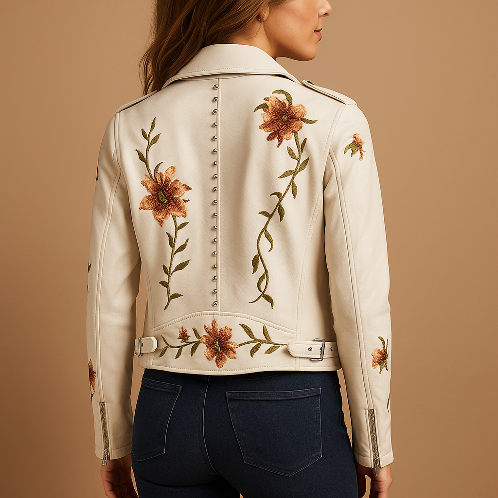 Damesjack met getailleerde pasvorm en ritszakken in zwart of beige, ideaal voor casual en geklede outfits.