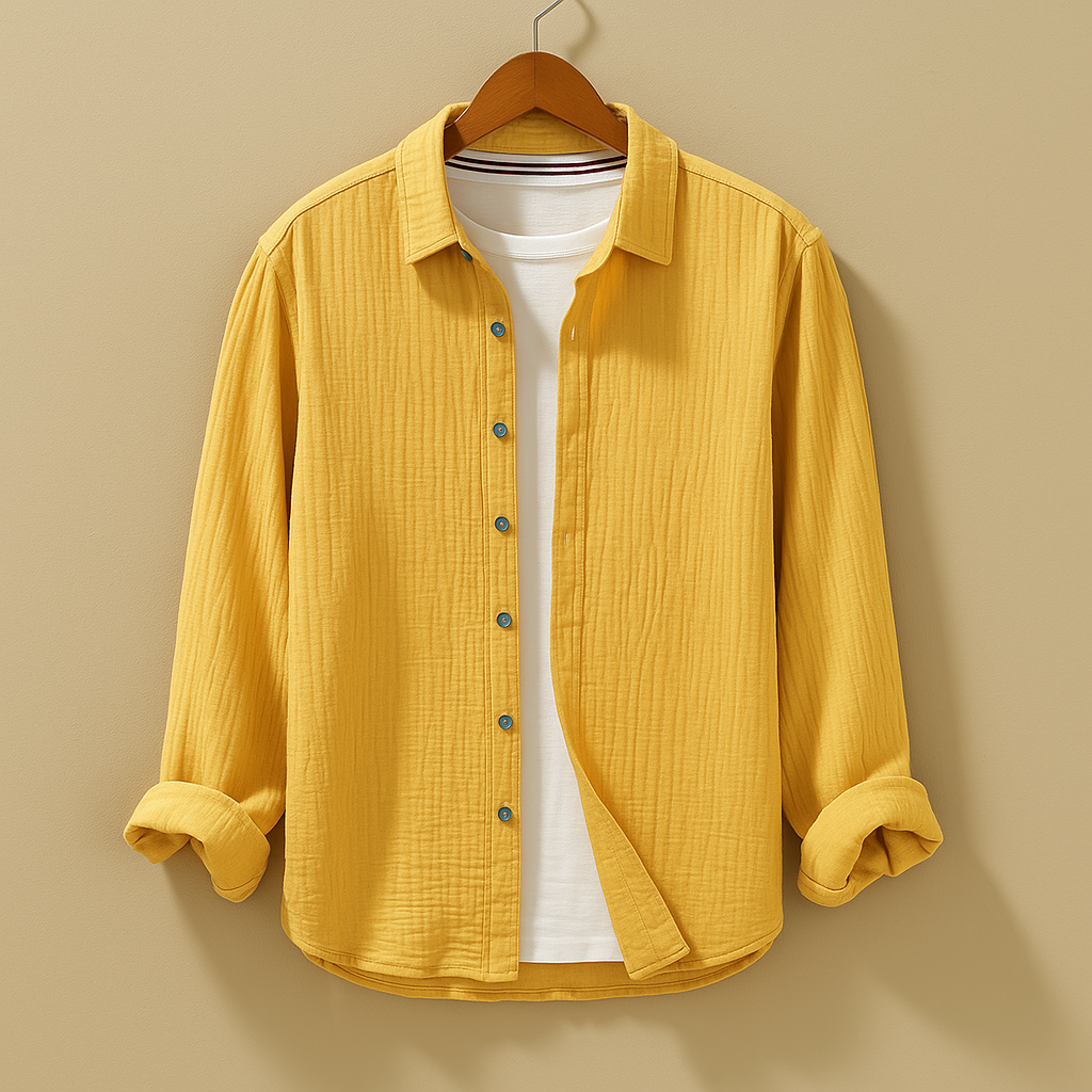 Herenoverhemd met button-down sluiting en lange mouwen, ideaal voor casual of formele outfits in het voor- en najaar