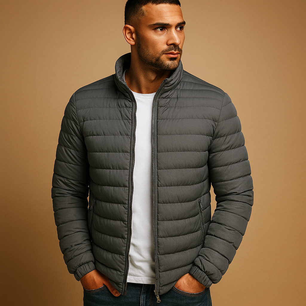Trendy gewatteerd zomerjack voor heren, licht en comfortabel, ideaal voor lente en zomer, veelzijdig te combineren met casual en stijlvolle outfits.