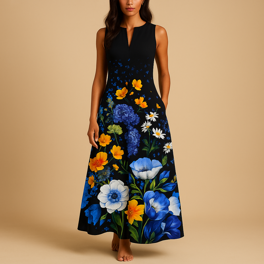 Luchtige dames zomerjurk met opvallende kleurrijke print, ideaal voor dagelijks dragen, feestjes en warme zomerdagen