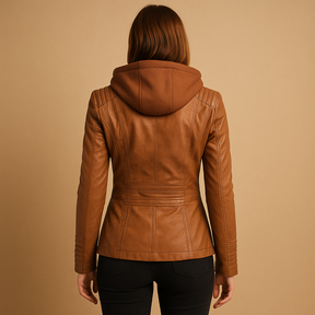 Winterjas voor dames met afneembare capuchon en ritssluiting, ideaal voor koude winterdagen en stijlvolle outfits.