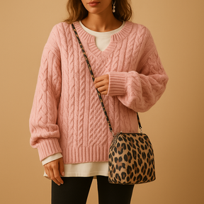 Ademende gebreide V-hals damestrui van hoogwaardig katoen. Comfortabele pasvorm, stijlvol voor kantoor en vrije tijd in meerdere kleuren.