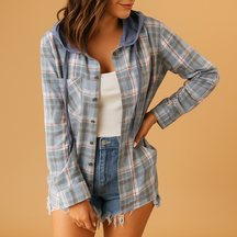 Casual button-up jas voor dames met knoopsluiting en borstzak, ideaal voor dagelijks gebruik en casual streetwear.
