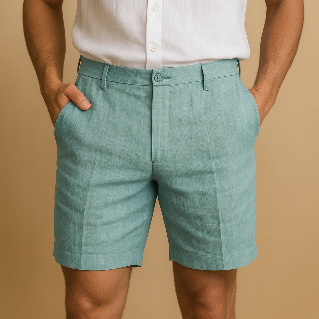 Casual short voor heren met elastische taille, ademende stof en relaxte pasvorm, ideaal voor zomerse dagen en stranduitjes.