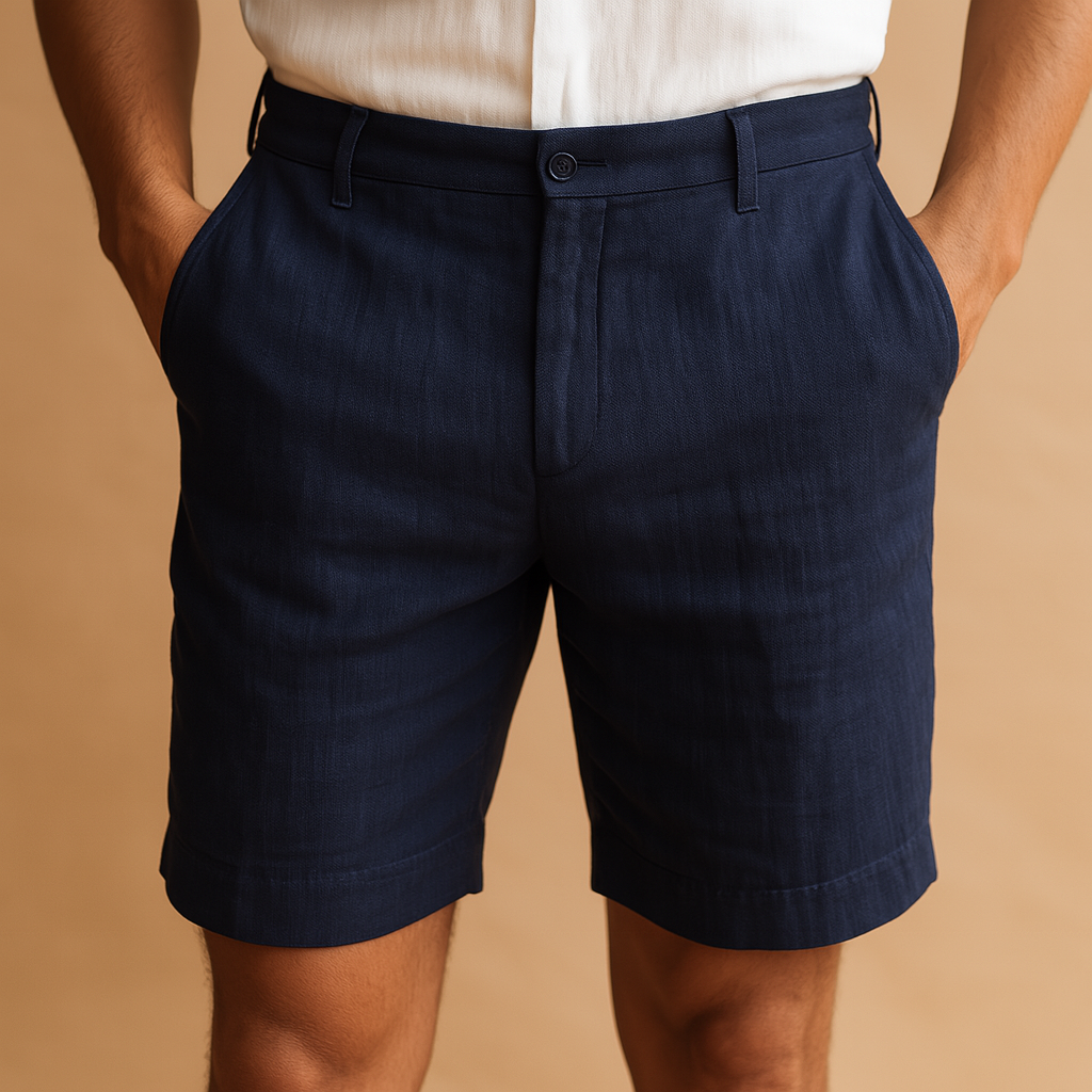 Casual short voor heren met elastische taille, ademende stof en relaxte pasvorm, ideaal voor zomerse dagen en stranduitjes.