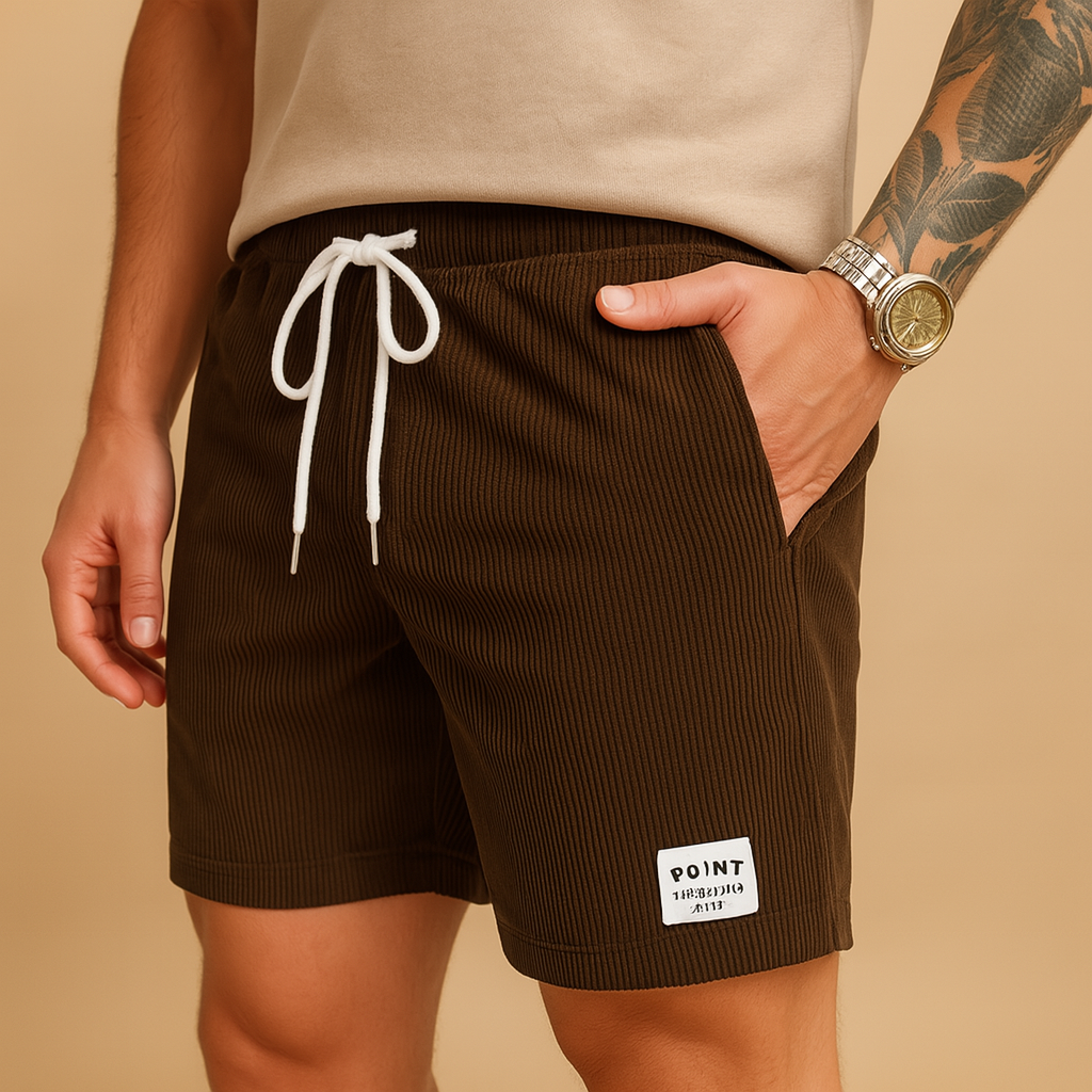 Casual short met structuur en trekkoord voor heren | Mees