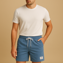 Casual short met structuur en trekkoord voor heren | Mees
