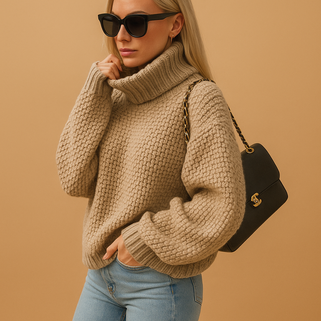 Damestrui met klassieke pasvorm in vijf kleuren – perfect voor casual en elegante outfits tijdens koude dagen.