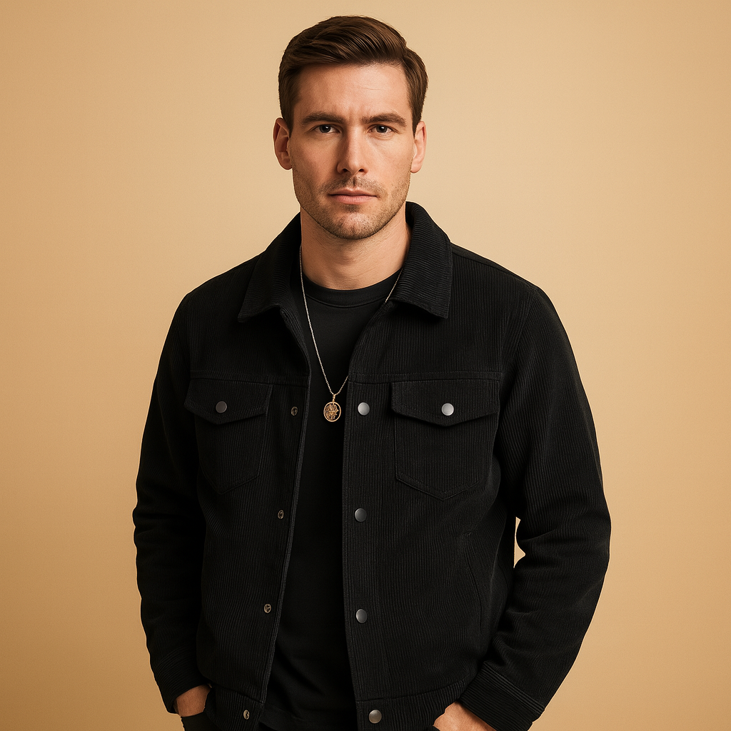 Corduroy jas voor heren met klassiek design en comfortabele pasvorm, ideaal voor dagelijks gebruik en casual outfits.