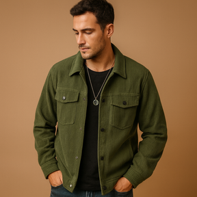 Corduroy jas voor heren met klassiek design en comfortabele pasvorm, ideaal voor dagelijks gebruik en casual outfits.