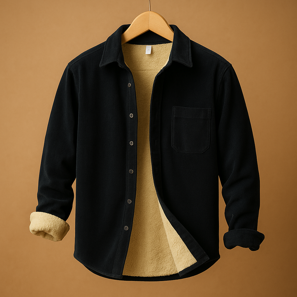 Corduroy herenoverhemd met vintage uitstraling en comfortabele pasvorm, perfect voor casual en verzorgde looks.