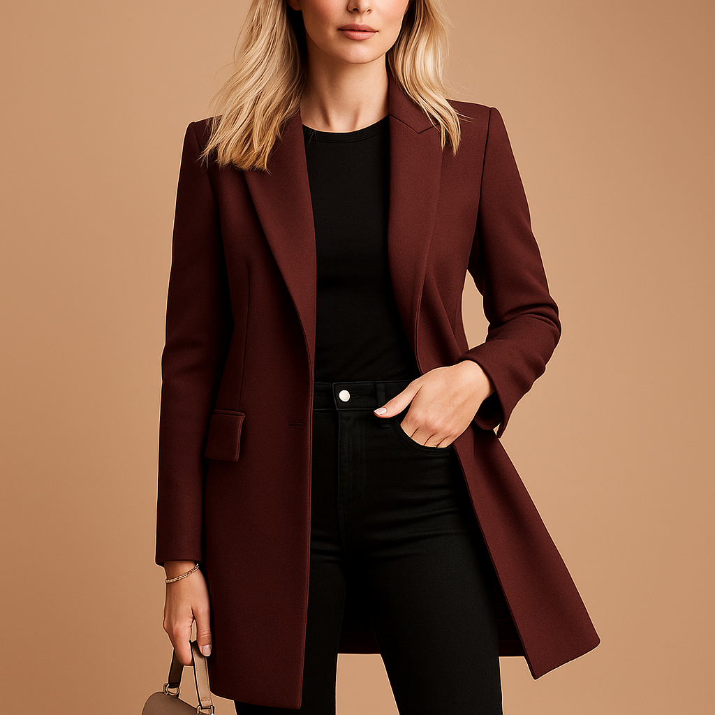 Double-breasted trenchcoat voor dames met getailleerde pasvorm en klassieke details. Elegant, veelzijdig en ideaal voor werk of dagelijks gebruik.