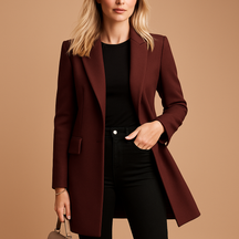 Double-breasted trenchcoat voor dames met getailleerde pasvorm en klassieke details. Elegant, veelzijdig en ideaal voor werk of dagelijks gebruik.