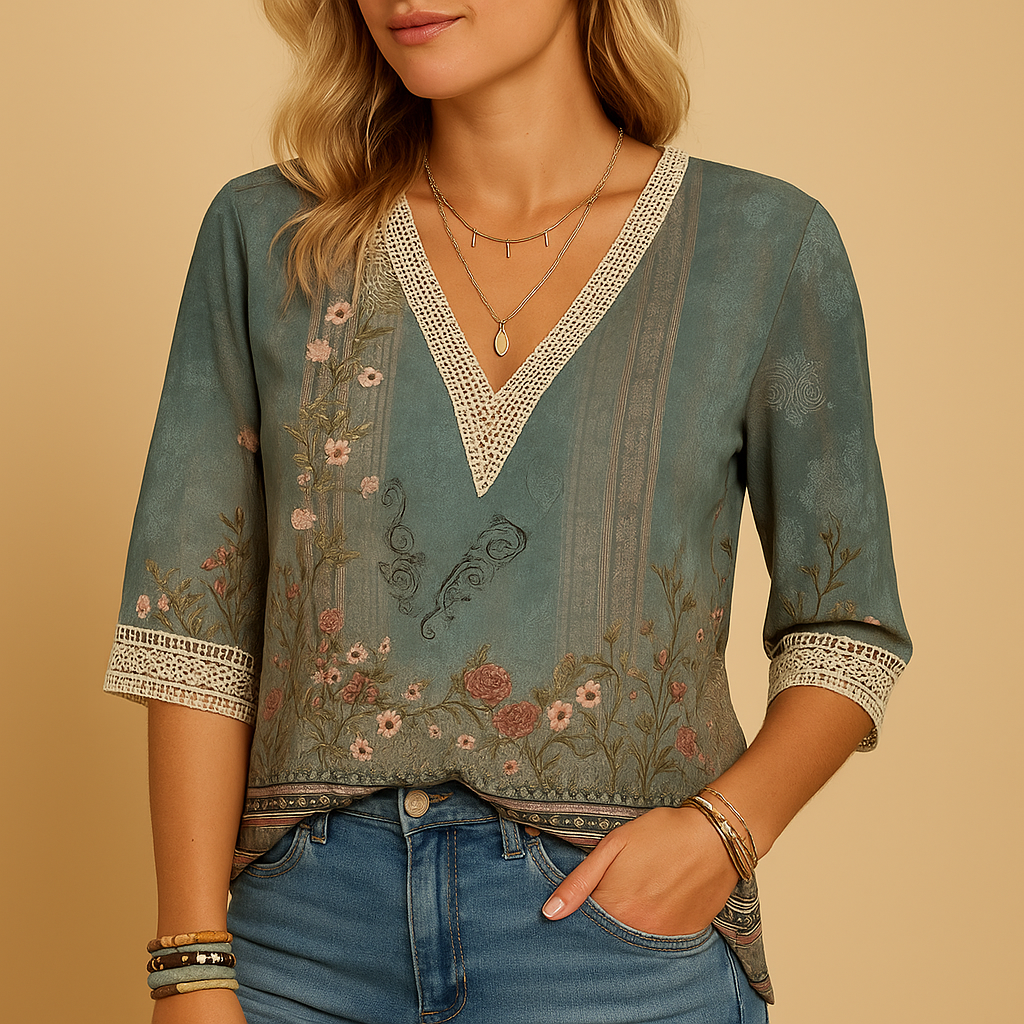 Elegante dames blouse met flatterende pasvorm, geschikt voor zowel formele als informele gelegenheden.