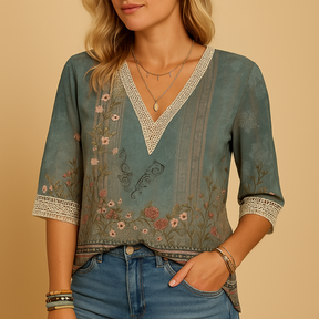Elegante dames blouse met flatterende pasvorm, geschikt voor zowel formele als informele gelegenheden.