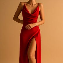 Elegante maxi jurk dames met V-hals | Yara