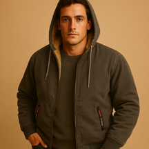 Warme fleece heren trui met bontvoering, comfortabele pasvorm en tijdloos design. Ideaal voor koude dagen, zowel casual als semi-formeel te dragen.