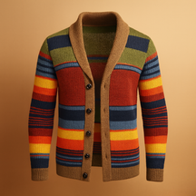 Gebreid vintage heren vest met knopen, grof gebreid en comfortabel. Ideaal voor casual en formele looks in de herfst en winter.
