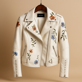 Damesjack met getailleerde pasvorm en ritszakken in zwart of beige, ideaal voor casual en geklede outfits.