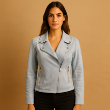 Elegante damesjas met getailleerde pasvorm en ademende stof, ideaal voor werk, casual of avondkleding.