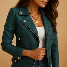 Elegante damesjas met getailleerde pasvorm en ademende stof, ideaal voor werk, casual of avondkleding.