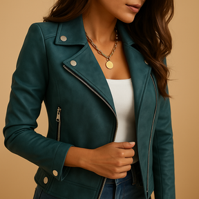 Elegante damesjas met getailleerde pasvorm en ademende stof, ideaal voor werk, casual of avondkleding.