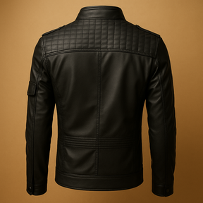 Gewatteerde herenjas met opstaande kraag, comfortabele pasvorm en moderne uitstraling, ideaal voor casual en formele outfits.