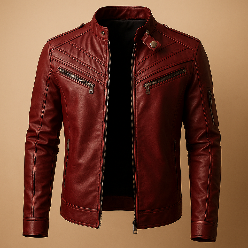 Gewatteerde herenjas met opstaande kraag, comfortabele pasvorm en moderne uitstraling, ideaal voor casual en formele outfits.