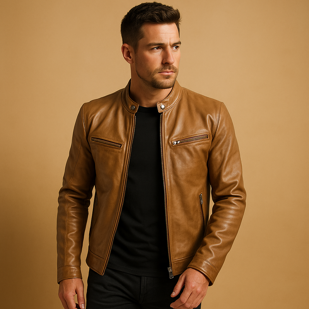 Tijdloze heren tussenjas met comfortabele pasvorm, ideaal voor tussenweer en zowel casual als formele outfits.