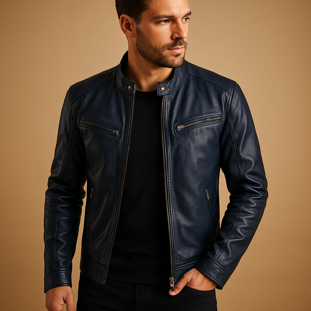 Tijdloze heren tussenjas met comfortabele pasvorm, ideaal voor tussenweer en zowel casual als formele outfits.