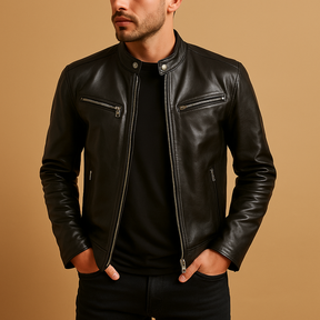 Tijdloze heren tussenjas met comfortabele pasvorm, ideaal voor tussenweer en zowel casual als formele outfits.
