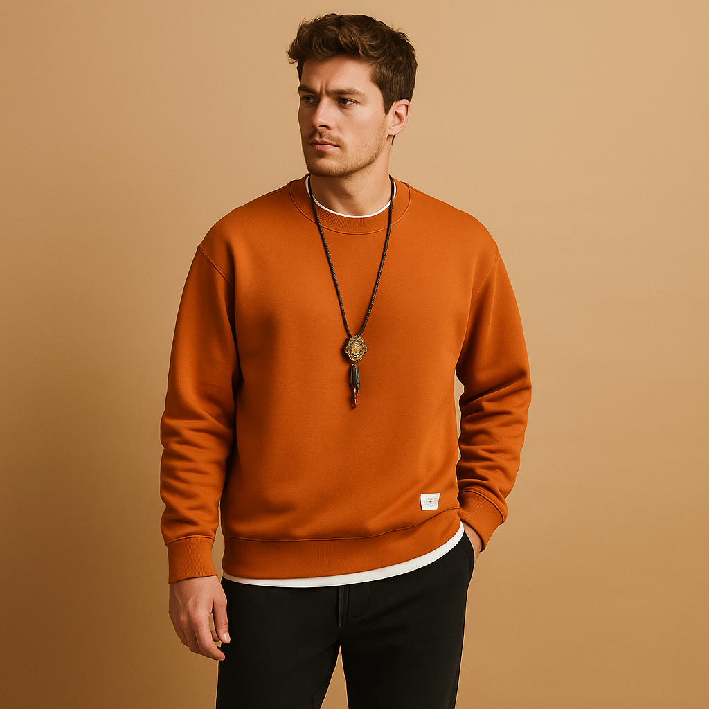 Joggingpak voor heren met sweater en jogging jeans, ideaal voor casual dagen en comfortabele momenten thuis of buiten.