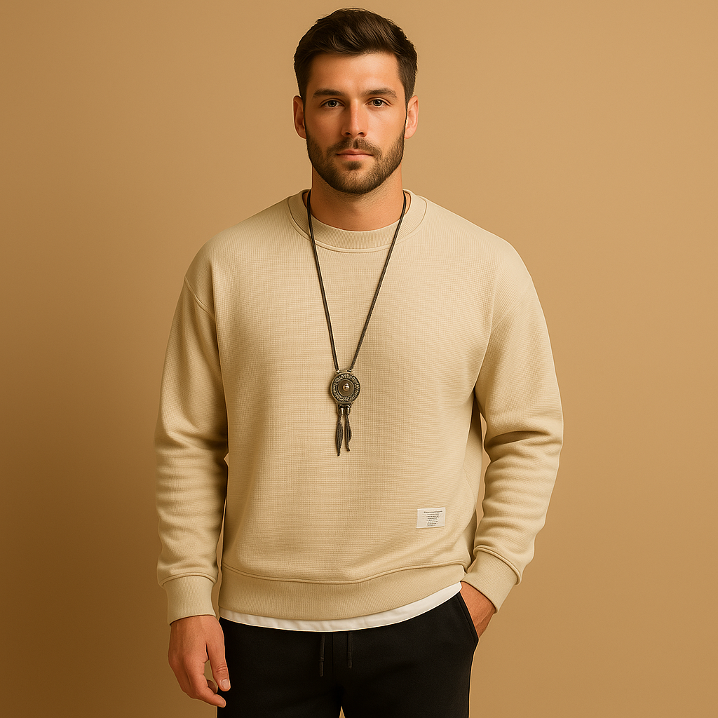 Joggingpak voor heren met sweater en jogging jeans, ideaal voor casual dagen en comfortabele momenten thuis of buiten.