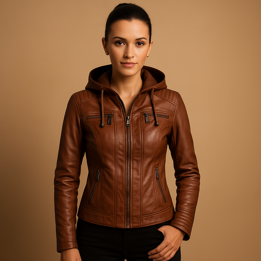Kort damesjack met slank silhouet, afneembare capuchon en moderne ritsdetails, ideaal voor dagelijks gebruik en stijlvolle outfits.