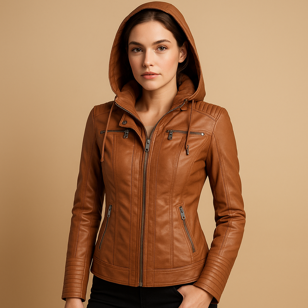 Kort damesjack met slank silhouet, afneembare capuchon en moderne ritsdetails, ideaal voor dagelijks gebruik en stijlvolle outfits.