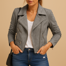 Korte zomerjas voor dames van licht en ademend materiaal met moderne snit, ideaal voor dagelijks gebruik, reizen en smart casual outfits.