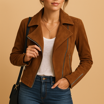 Korte zomerjas voor dames van licht en ademend materiaal met moderne snit, ideaal voor dagelijks gebruik, reizen en smart casual outfits.