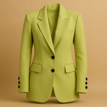Lange elegante damesblazer in klassiek design met moderne afwerking – geschikt voor werk en dagelijks gebruik