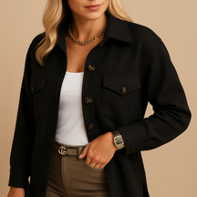 Lange winterjas voor dames met getailleerde snit en strak silhouet. Stijlvol, warm en perfect voor formele én casual winterlooks.