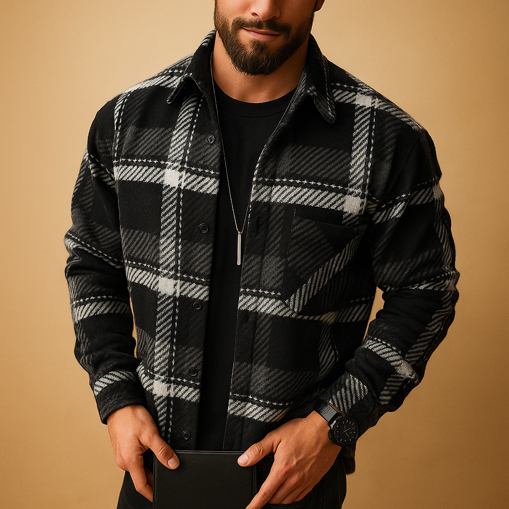 Heren shirt met lange mouwen in klassiek effen design – beschikbaar in meerdere kleuren voor werk, vrije tijd en formele gelegenheden.