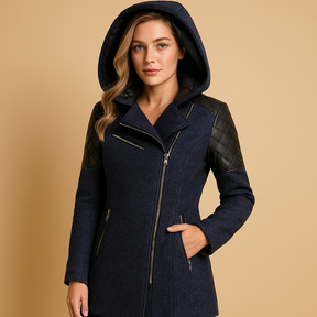 Lange winterjas met capuchon voor dames, isolerend en stijlvol. Perfect voor casual wandelingen en formele gelegenheden in koude seizoenen.