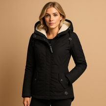 Lange winterjas voor dames met warme voering en stijlvolle pasvorm, geschikt voor casual en formele winterdagen.