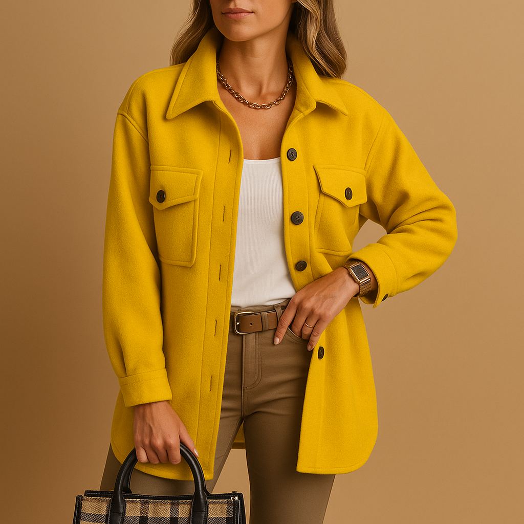 Lange winterjas voor dames met getailleerd silhouet en elegante lange snit. Ideaal voor formele gelegenheden en stijlvolle dagelijkse outfits.
