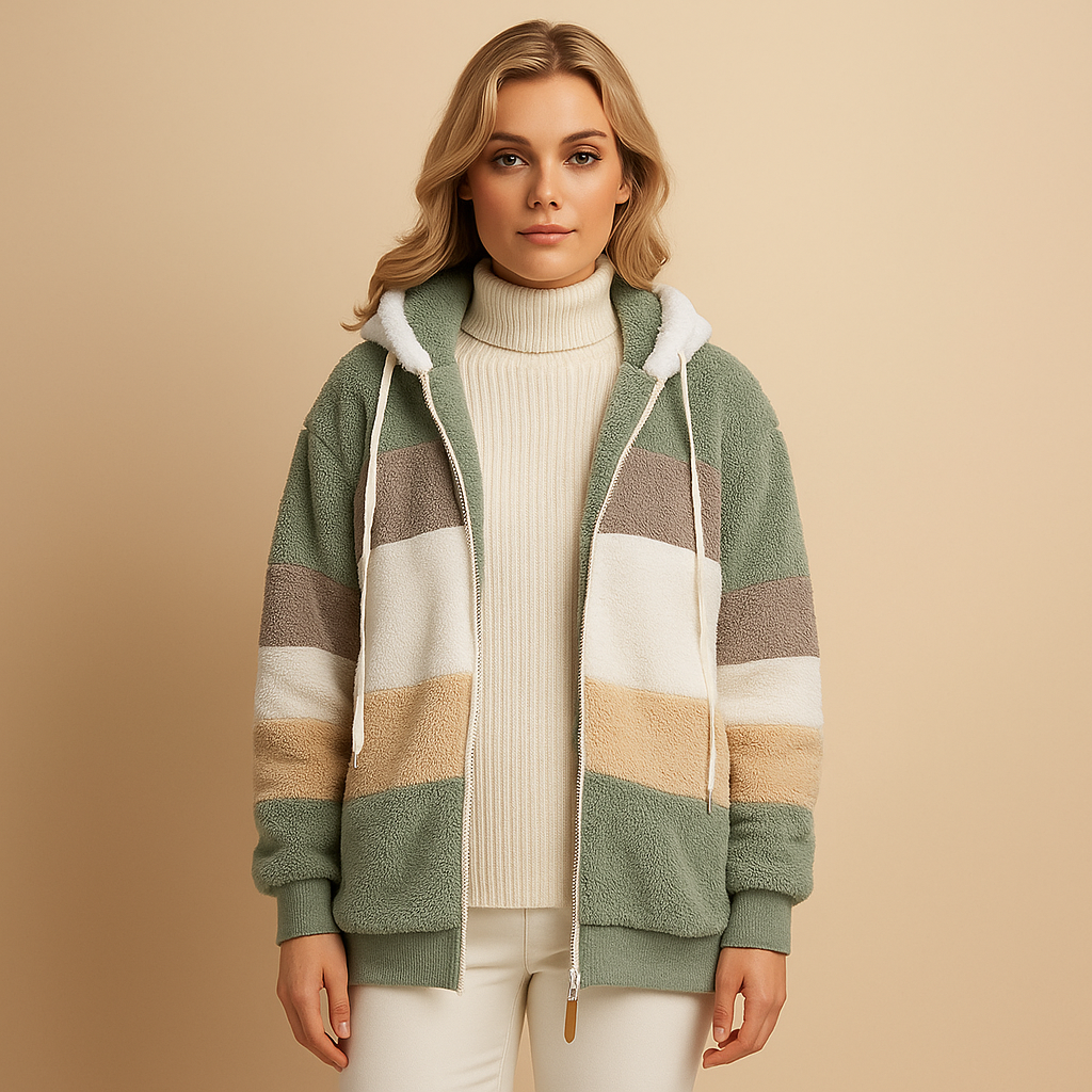 Lange winterjas voor dames met zachte textuur en elegante pasvorm, ideaal voor koude dagen, dagelijkse outfits en stijlvolle winterse looks.