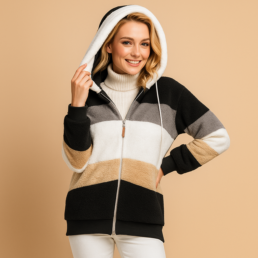 Lange winterjas voor dames met zachte textuur en elegante pasvorm, ideaal voor koude dagen, dagelijkse outfits en stijlvolle winterse looks.